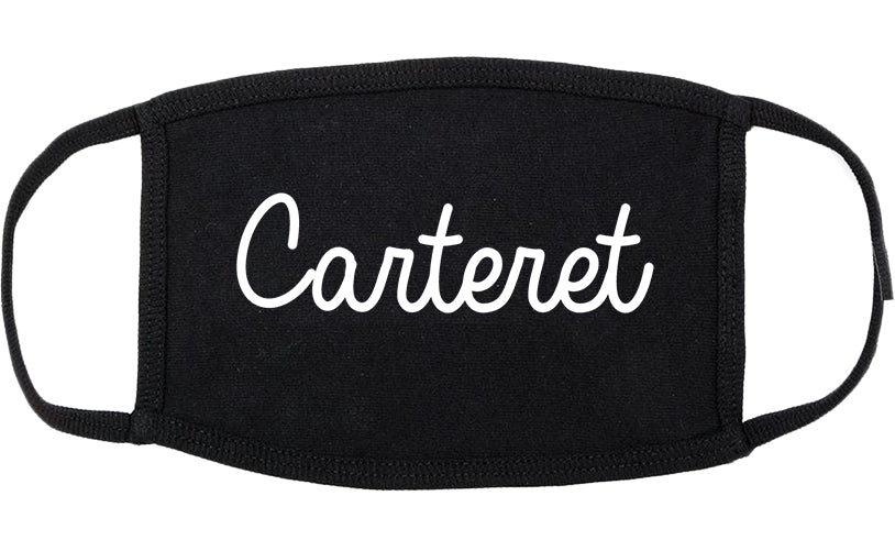 Carteret New Jersey NJ Script Cotton Face Mask Black