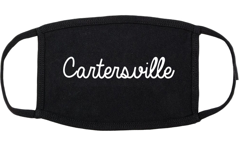 Cartersville Georgia GA Script Cotton Face Mask Black
