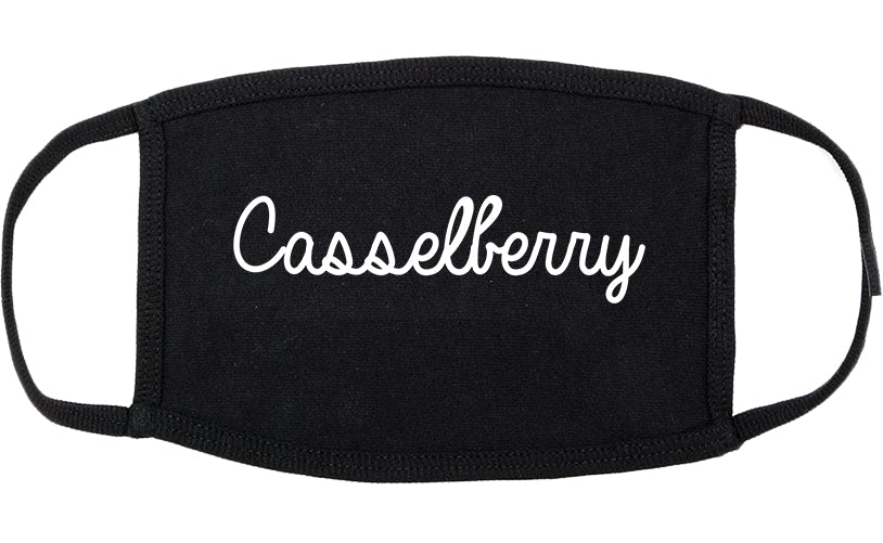 Casselberry Florida FL Script Cotton Face Mask Black