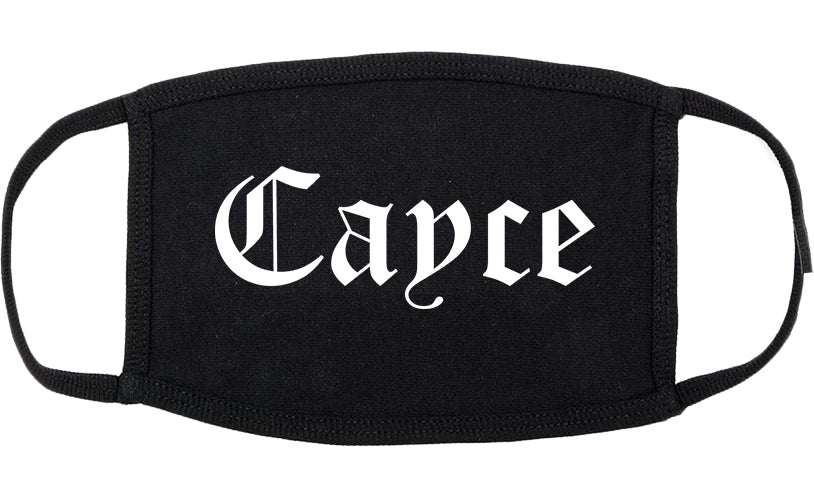 Cayce South Carolina SC Old English Cotton Face Mask Black