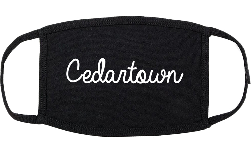 Cedartown Georgia GA Script Cotton Face Mask Black