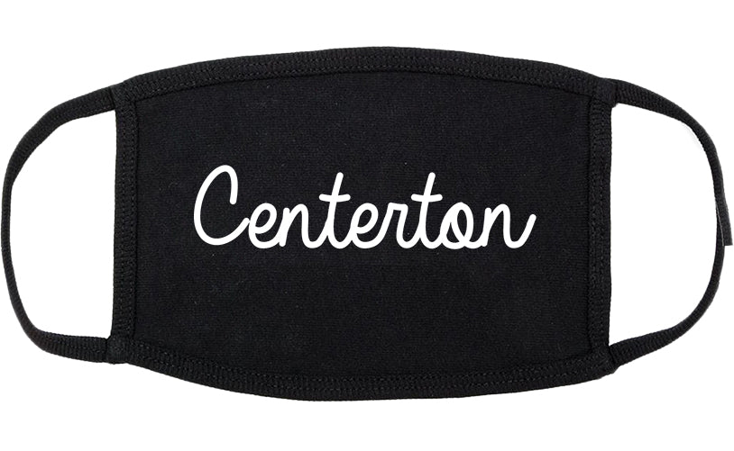 Centerton Arkansas AR Script Cotton Face Mask Black