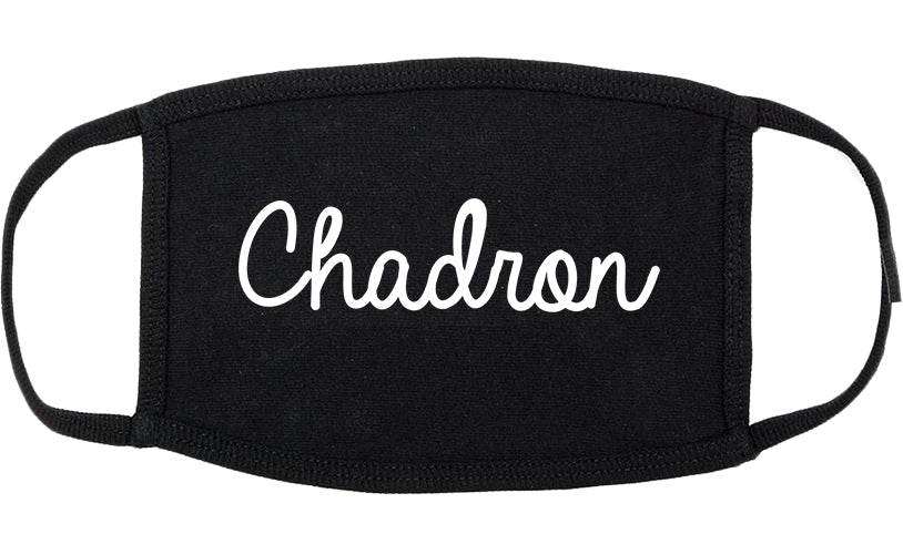 Chadron Nebraska NE Script Cotton Face Mask Black