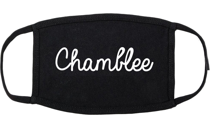 Chamblee Georgia GA Script Cotton Face Mask Black
