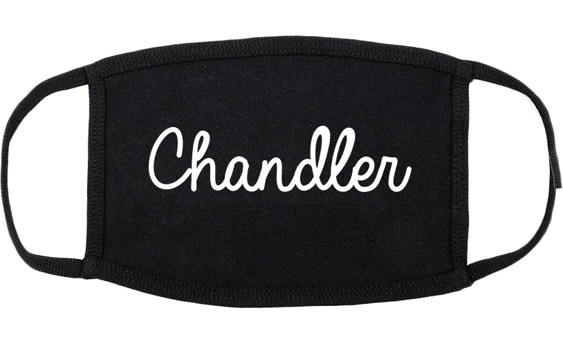 Chandler Arizona AZ Script Cotton Face Mask Black