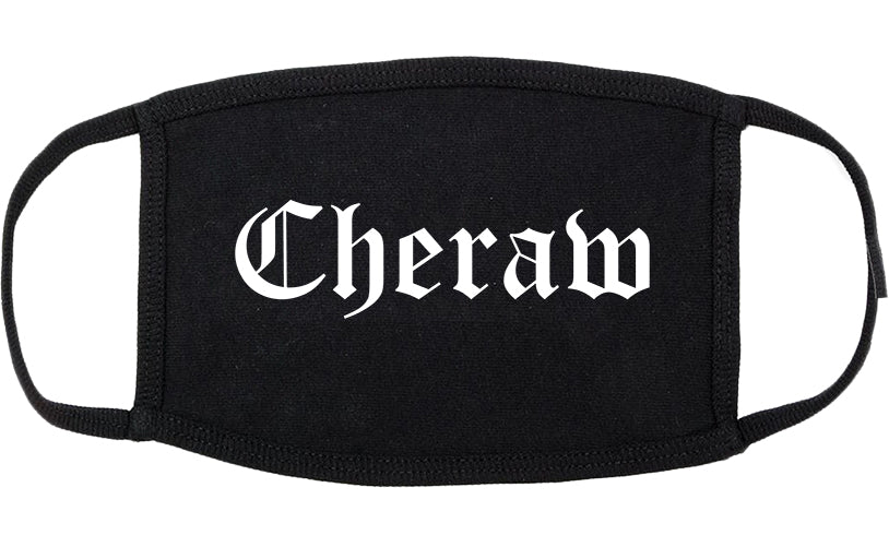 Cheraw South Carolina SC Old English Cotton Face Mask Black