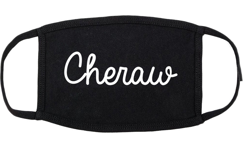 Cheraw South Carolina SC Script Cotton Face Mask Black
