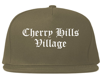 Cherry Hills Village Colorado CO Old English Mens Snapback Hat Grey