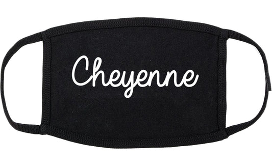 Cheyenne Wyoming WY Script Cotton Face Mask Black