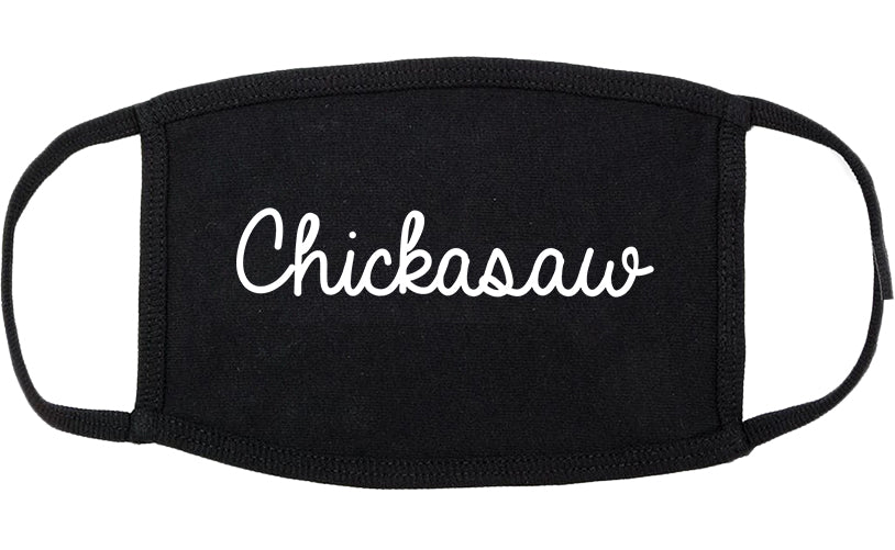Chickasaw Alabama AL Script Cotton Face Mask Black