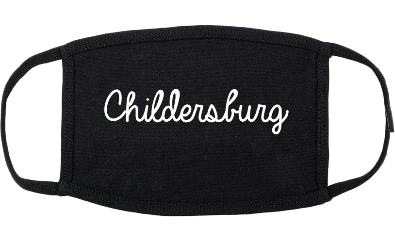 Childersburg Alabama AL Script Cotton Face Mask Black
