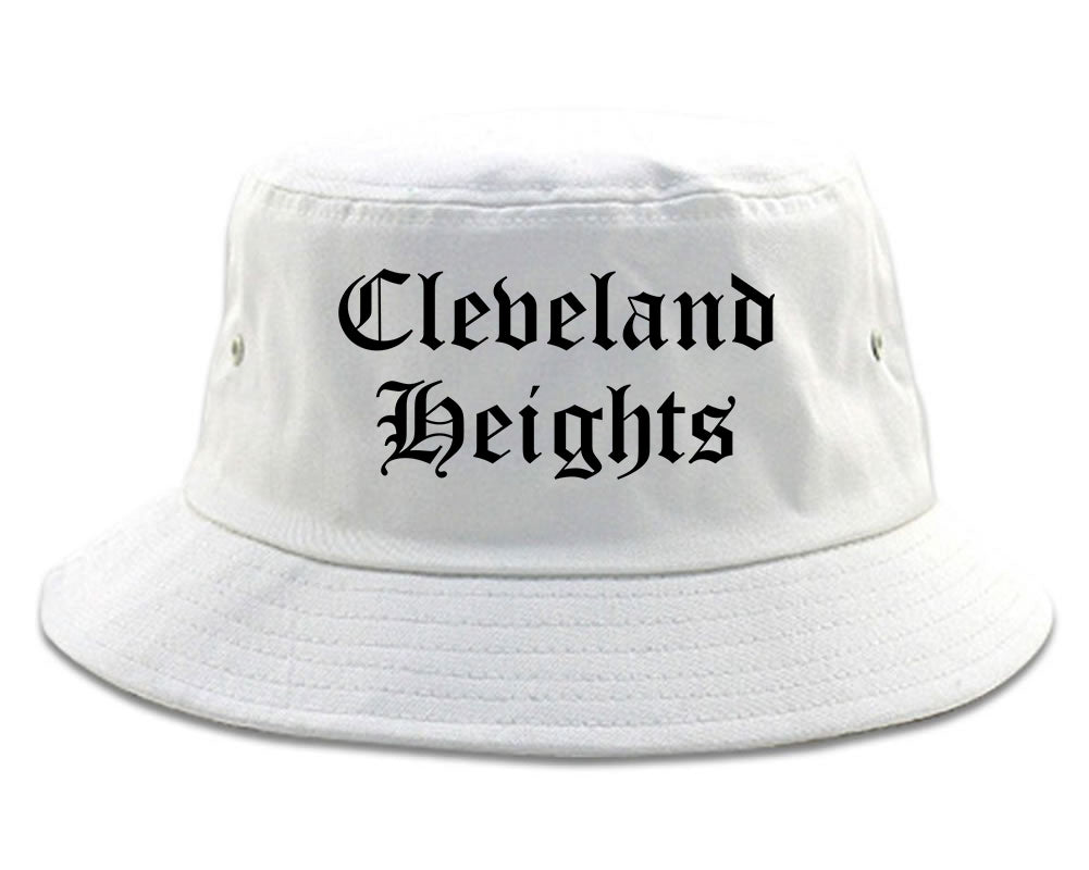 Cleveland Heights Ohio OH Old English Mens Bucket Hat White