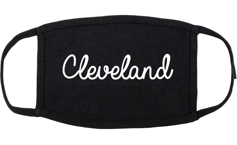 Cleveland Tennessee TN Script Cotton Face Mask Black