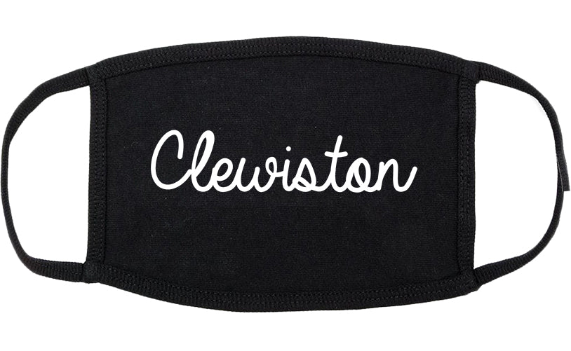 Clewiston Florida FL Script Cotton Face Mask Black