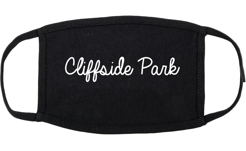 Cliffside Park New Jersey NJ Script Cotton Face Mask Black