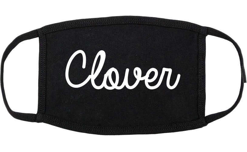 Clover South Carolina SC Script Cotton Face Mask Black
