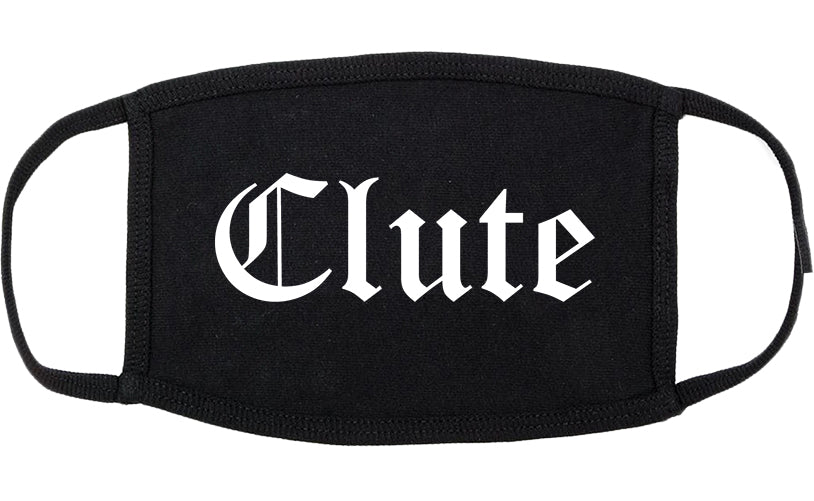 Clute Texas TX Old English Cotton Face Mask Black