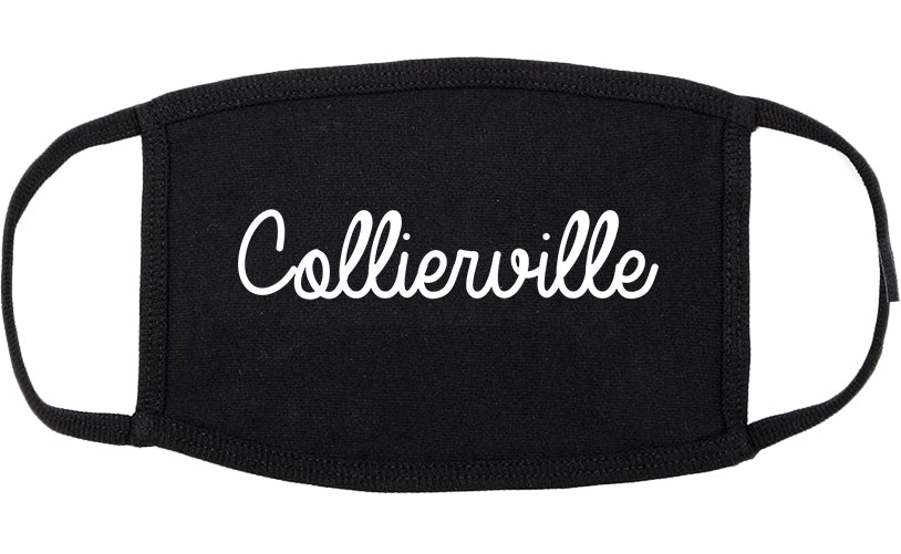 Collierville Tennessee TN Script Cotton Face Mask Black