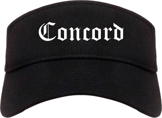 Concord New Hampshire NH Old English Mens Visor Cap Hat Black