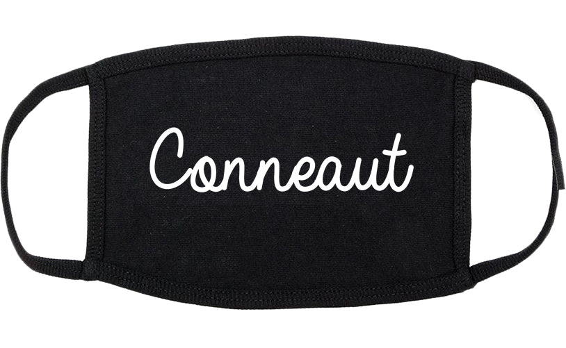 Conneaut Ohio OH Script Cotton Face Mask Black