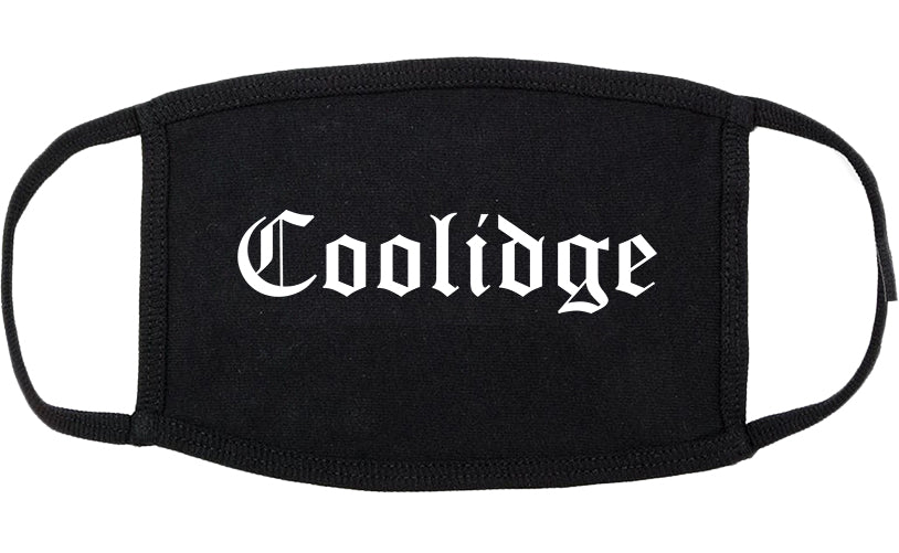 Coolidge Arizona AZ Old English Cotton Face Mask Black