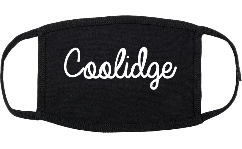 Coolidge Arizona AZ Script Cotton Face Mask Black