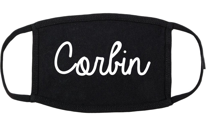 Corbin Kentucky KY Script Cotton Face Mask Black
