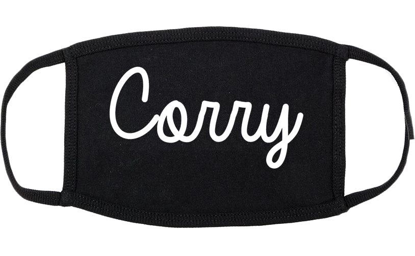 Corry Pennsylvania PA Script Cotton Face Mask Black