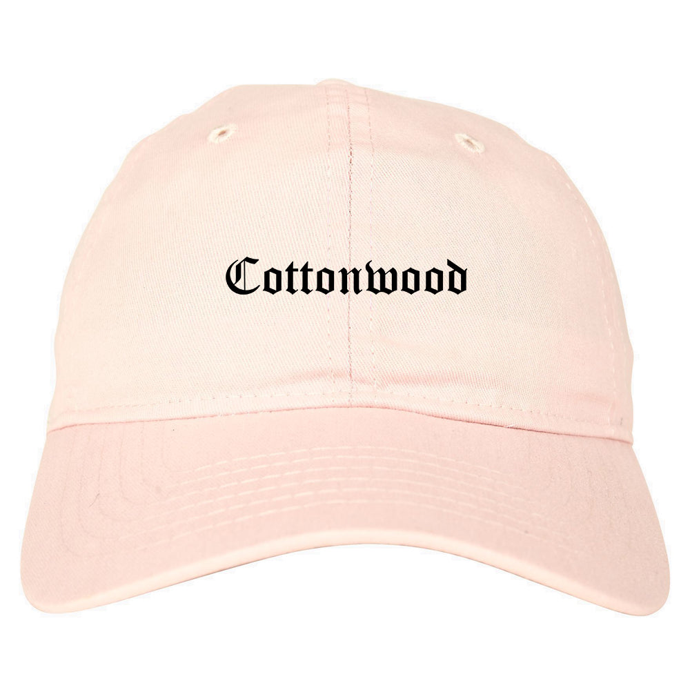 Cottonwood Arizona AZ Old English Mens Dad Hat Baseball Cap Pink