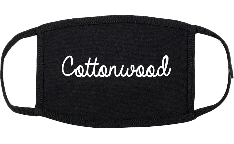 Cottonwood Arizona AZ Script Cotton Face Mask Black