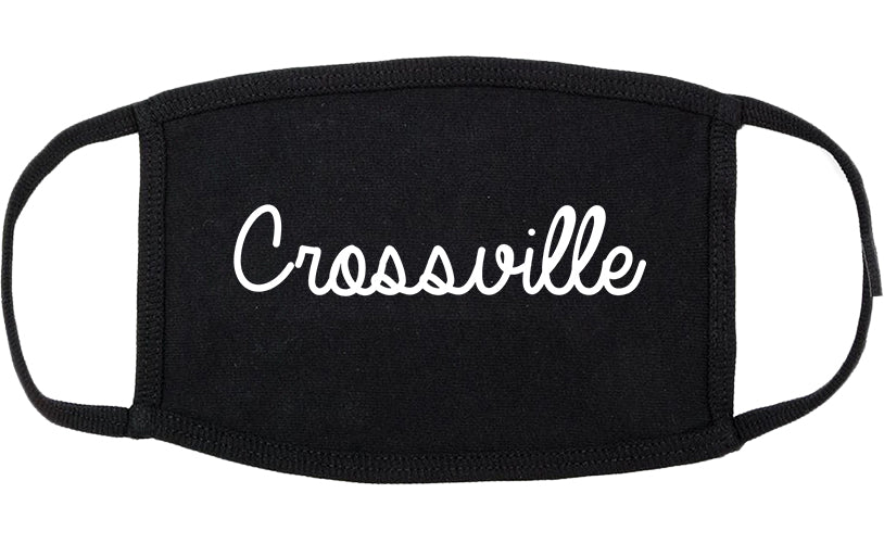 Crossville Tennessee TN Script Cotton Face Mask Black