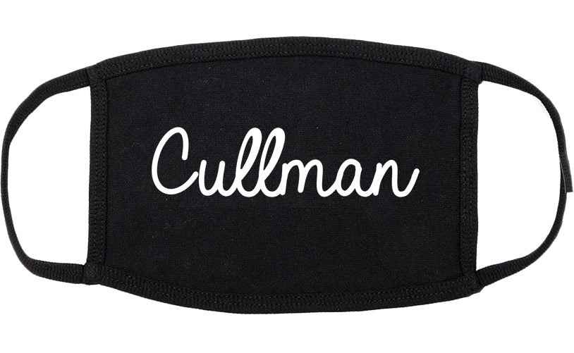 Cullman Alabama AL Script Cotton Face Mask Black
