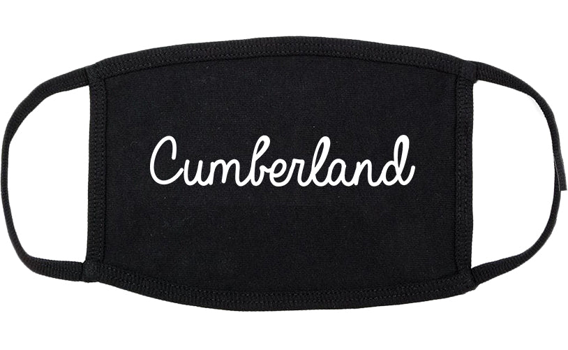 Cumberland Maryland MD Script Cotton Face Mask Black