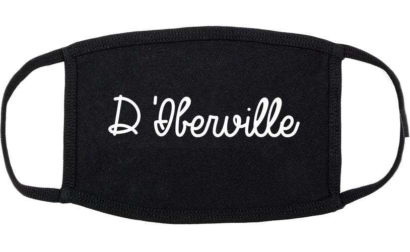 D'Iberville Mississippi MS Script Cotton Face Mask Black