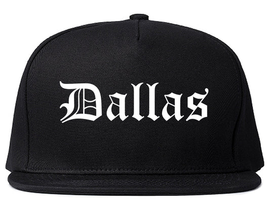 Dallas Oregon OR Old English Mens Snapback Hat Black