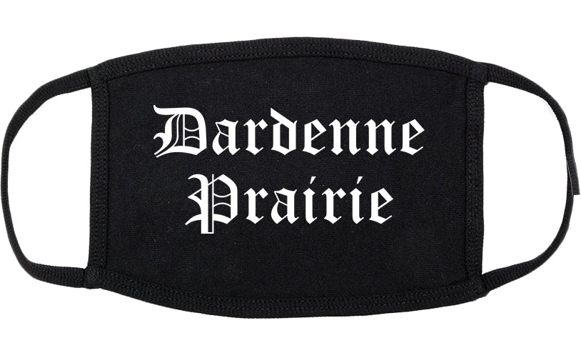 Dardenne Prairie Missouri MO Old English Cotton Face Mask Black