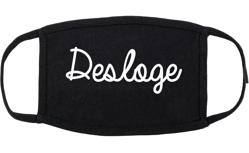 Desloge Missouri MO Script Cotton Face Mask Black