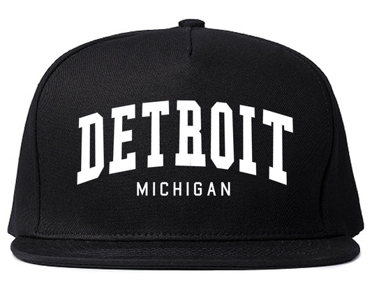 Detroit Michigan ARCH Mens Snapback Hat Black