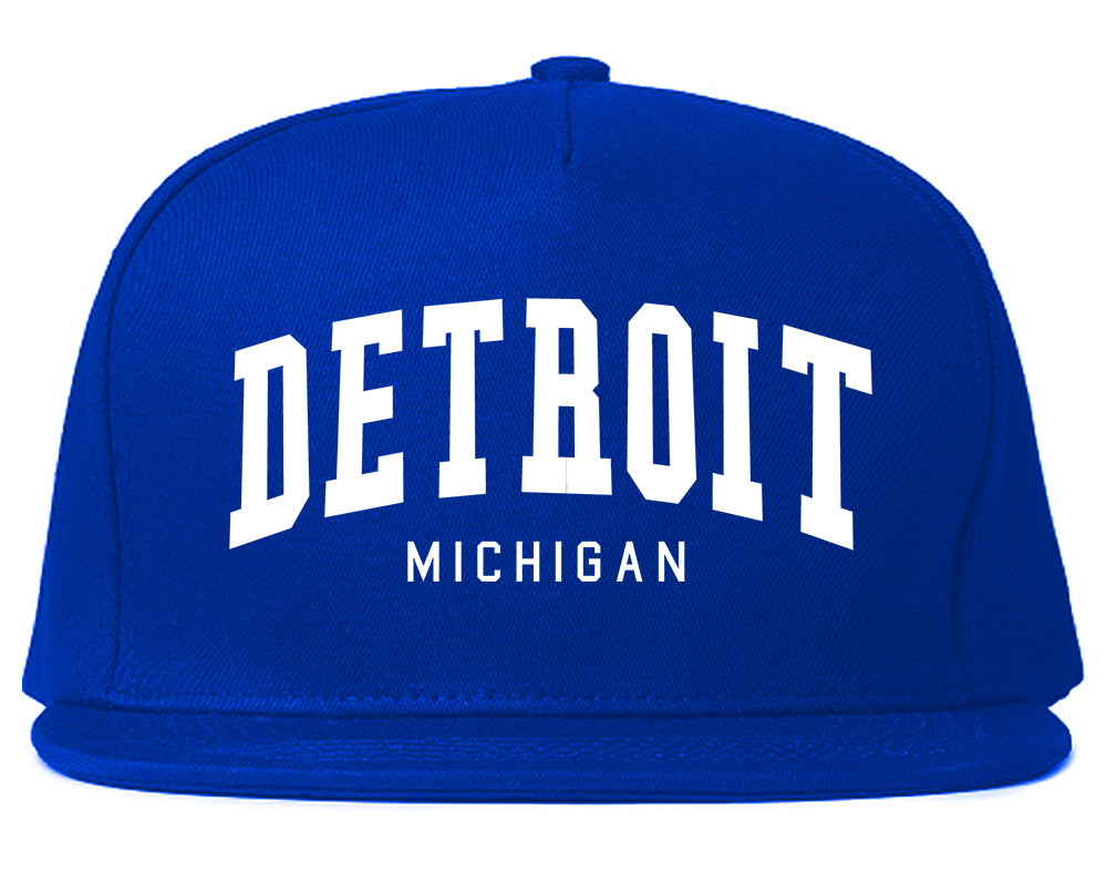Detroit Michigan ARCH Mens Snapback Hat Royal Blue
