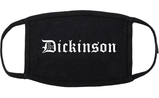 Dickinson North Dakota ND Old English Cotton Face Mask Black