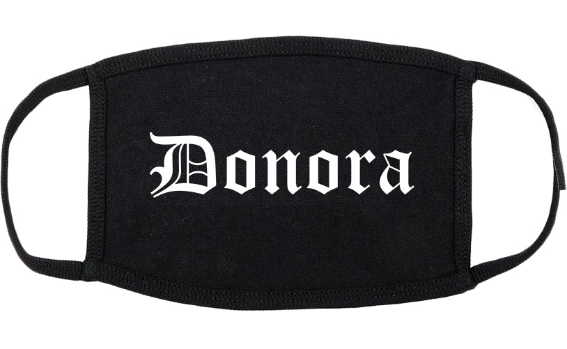 Donora Pennsylvania PA Old English Cotton Face Mask Black