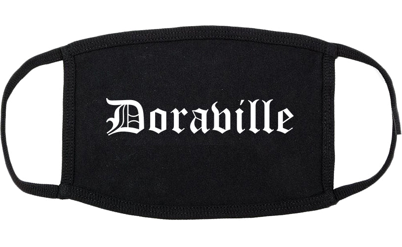Doraville Georgia GA Old English Cotton Face Mask Black