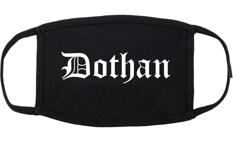 Dothan Alabama AL Old English Cotton Face Mask Black
