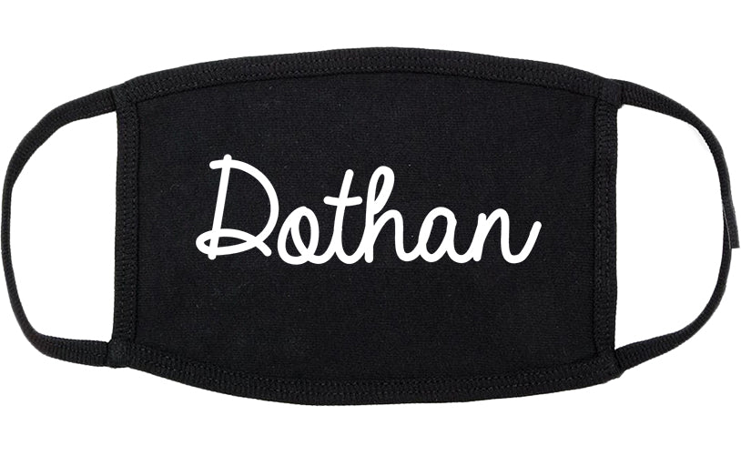 Dothan Alabama AL Script Cotton Face Mask Black