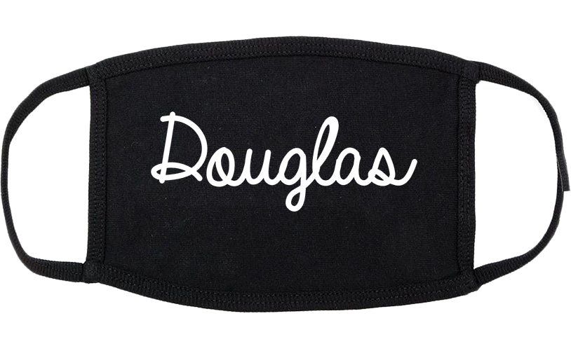 Douglas Georgia GA Script Cotton Face Mask Black