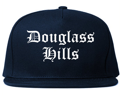 Douglass Hills Kentucky KY Old English Mens Snapback Hat Navy Blue