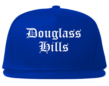 Douglass Hills Kentucky KY Old English Mens Snapback Hat Royal Blue