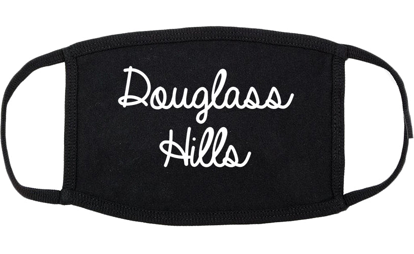 Douglass Hills Kentucky KY Script Cotton Face Mask Black