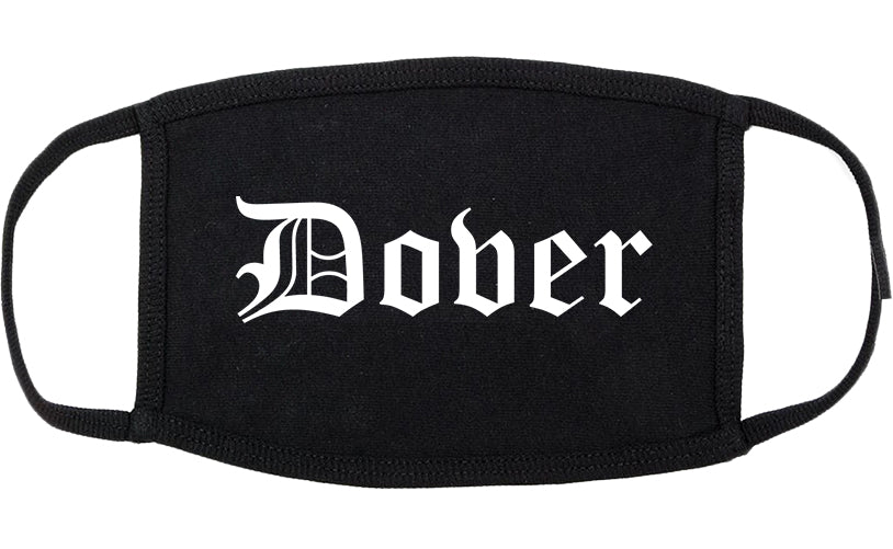 Dover Ohio OH Old English Cotton Face Mask Black