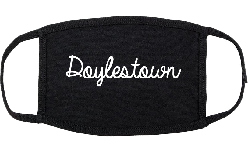 Doylestown Pennsylvania PA Script Cotton Face Mask Black